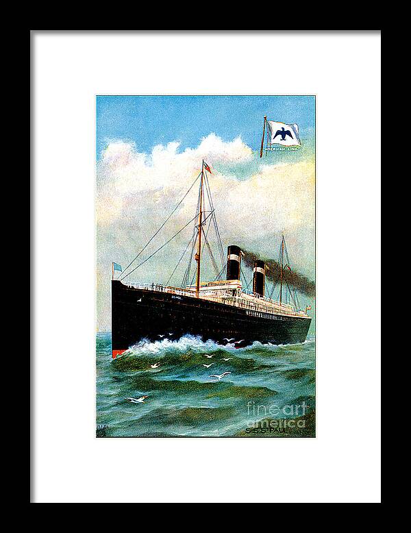 Paul Framed Print featuring the painting SS Saint Paul Cruise Ship by Unknown
