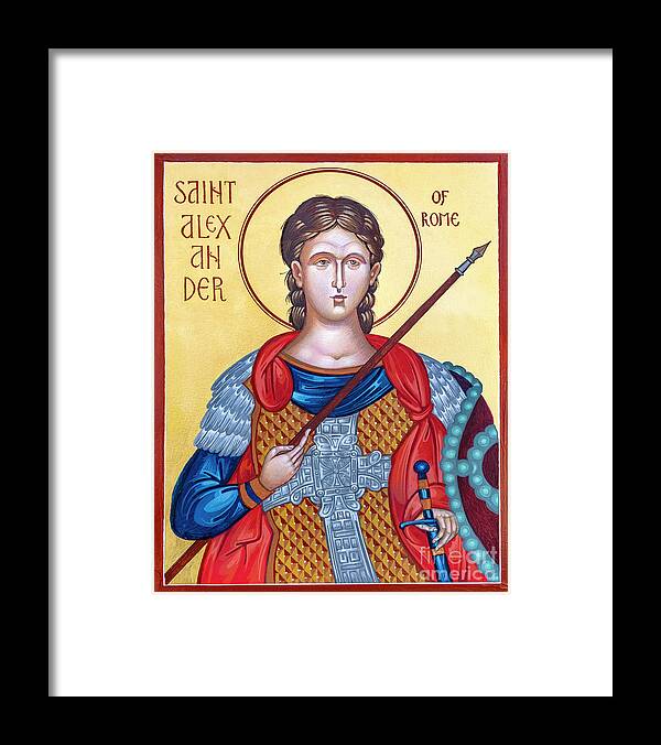 Saint Alexander Of Rome Framed Print featuring the painting St. Alexander of Rome - RGANR by Robert Gerwing