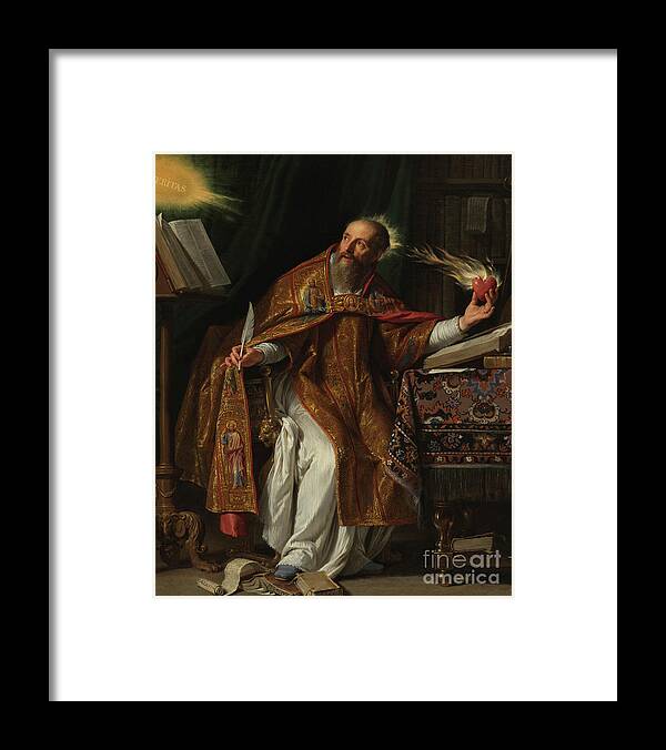 St. Augustine Framed Print featuring the painting St. Augustine - CZAGS by Philippe de Champaigne