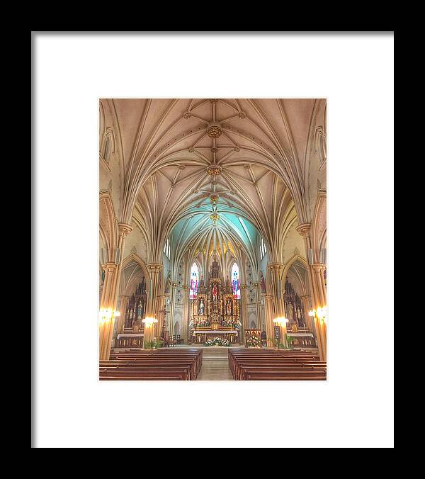 Architecture Framed Print featuring the photograph St. Edwards Church by Michael Dean Shelton