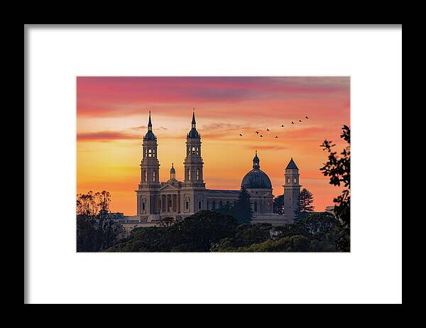 St. Ignatius Framed Print featuring the photograph St. Ignatius Sunset by Laura Macky