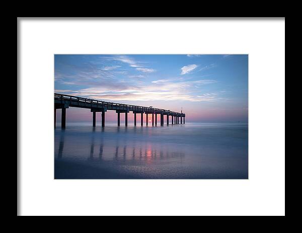 Sunrise Framed Print featuring the photograph St Johns County Pier Sunrise by Joe Leone