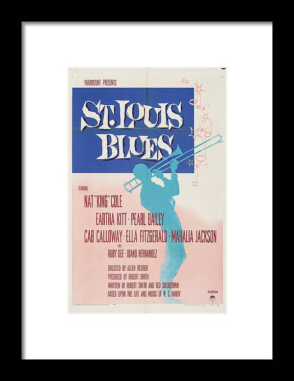 St. Framed Print featuring the mixed media ''St. Louis Blues'' poster 1958 by Movie World Posters