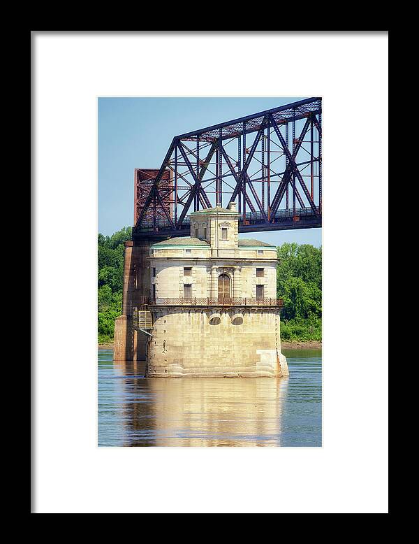 St Louis Water Intake Tower Framed Print featuring the photograph St Louis Water Intake Tower 2 by Susan Rissi Tregoning