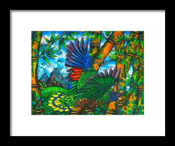 Jst. Lucia Parrot Framed Print featuring the painting St. Lucia Parrot by Daniel Jean-Baptiste