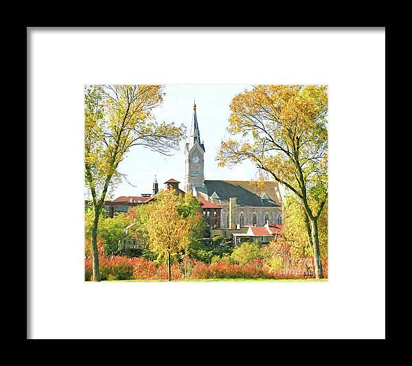 St. May's Catholic Church Framed Print featuring the digital art St. Mary's Church by Stacey Carlson