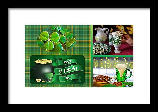 Irish Framed Print featuring the mixed media St. Patrick's Day Celebration by Nancy Ayanna Wyatt