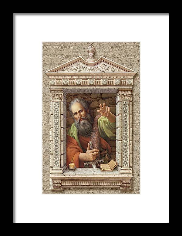St. Paul Framed Print featuring the painting St. Paul by Kurt Wenner