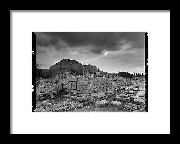 Corinth Framed Print featuring the photograph St. Paul's Bema in ancient Corinth by Ioannis Konstas