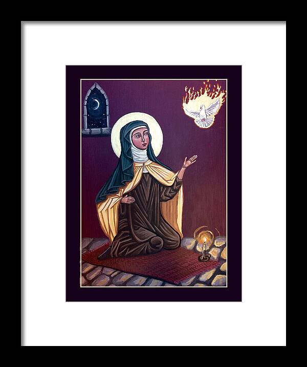Religious Iconography Framed Print featuring the painting St. Teresa of Avila by Kelly Latimore
