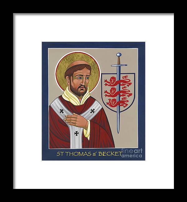 St Thomas A' Becket Framed Print featuring the painting St. Thomas a' Becket by William Hart McNichols