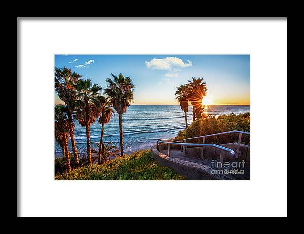 Beach Framed Print featuring the photograph Stairway to Swami's Beach by David Levin