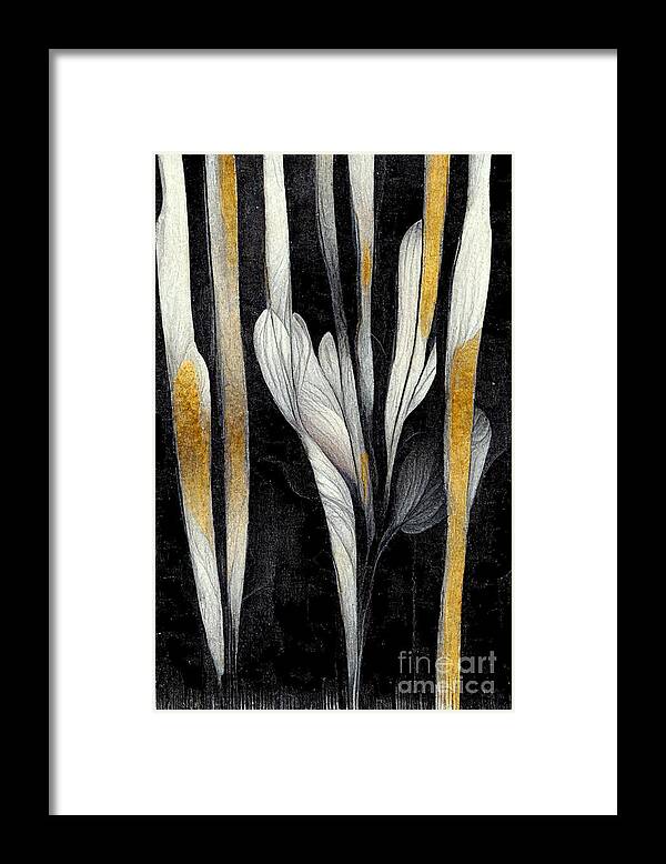 Colored Pencil Drawings Framed Print featuring the digital art Stalks by Sabantha
