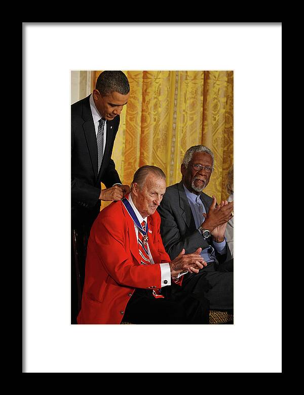 People Framed Print featuring the photograph Stan Musial by Chip Somodevilla