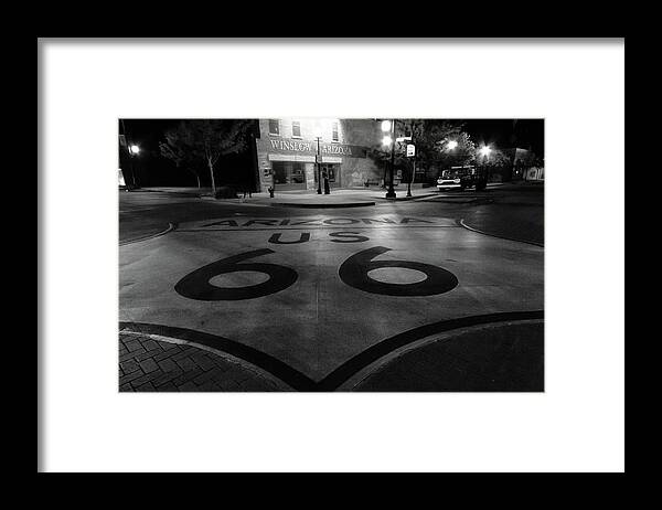 Route 66 Framed Print featuring the photograph Standin' on the Corner in Winslow, AZ by Micah Offman