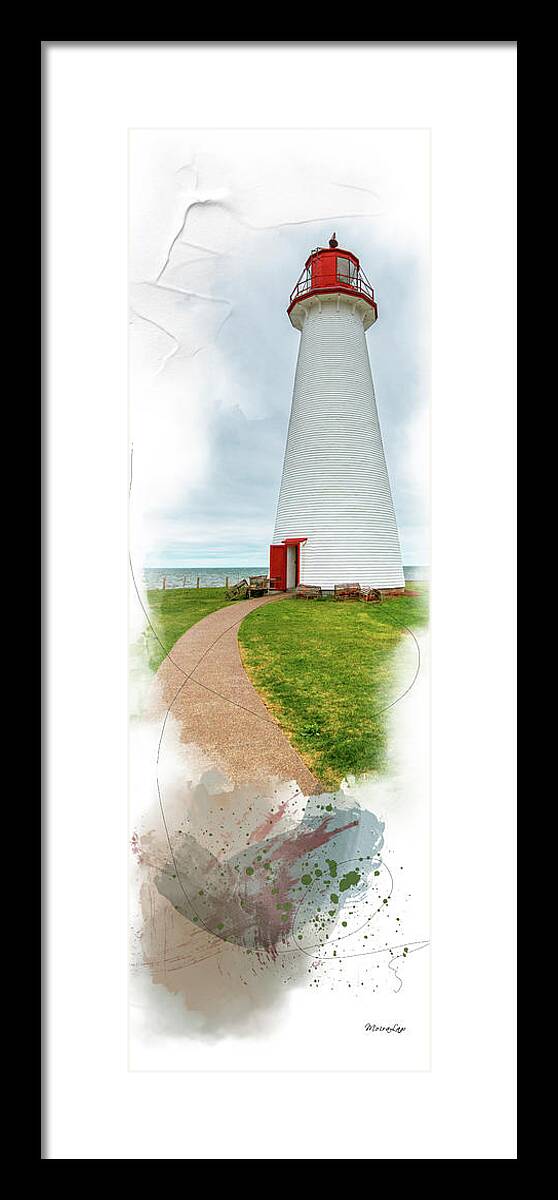 Lighthouse Framed Print featuring the mixed media Standing Tall by Moira Law