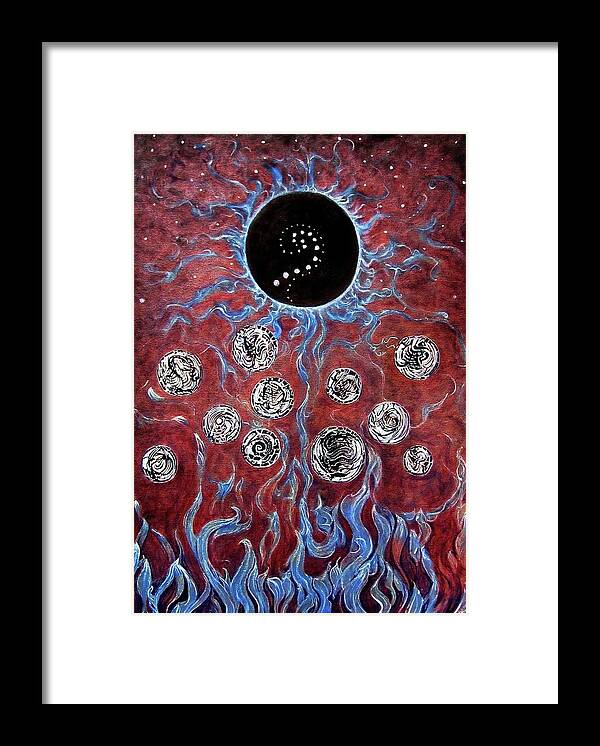 Mandala Framed Print featuring the painting Star-Mother by Arkis Krayl