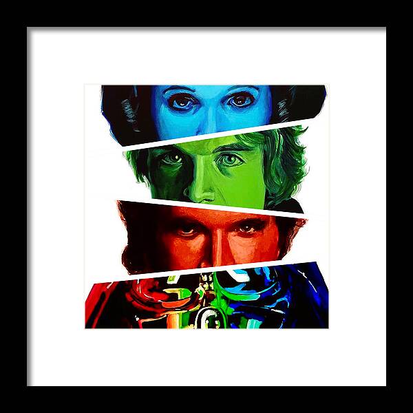 Pop Art Framed Print featuring the painting Star Wars Icons III by Joel Tesch