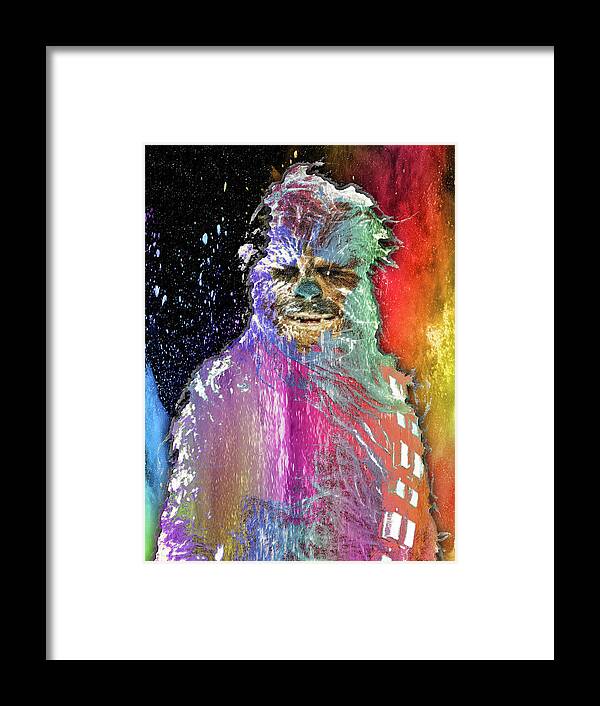 Yoda Framed Print featuring the painting Star Wars Pop Chewbacca by Tony Rubino