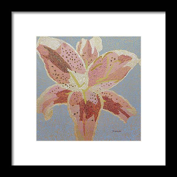 Flower Framed Print featuring the painting Stargazer by Darren Whitson