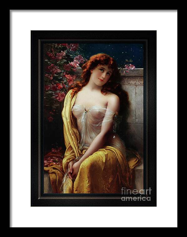 Starlight Framed Print featuring the painting Starlight by Emile Vernon Classical Fine Art Old Masters Reproduction by Rolando Burbon