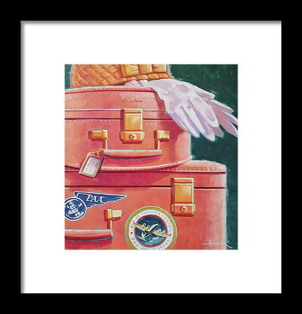 Luggage Framed Print featuring the painting Starline by Larry Hunter