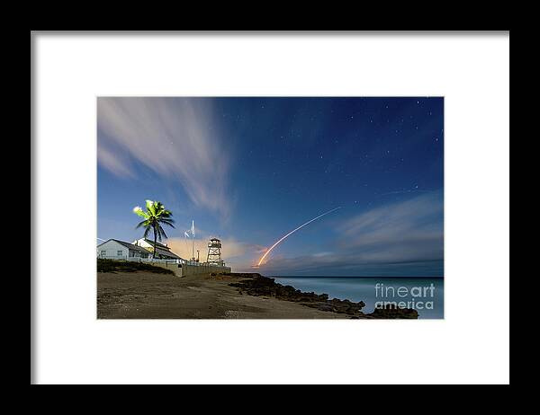 Spacex Framed Print featuring the photograph Starlink Early Morning Launch by Tom Claud