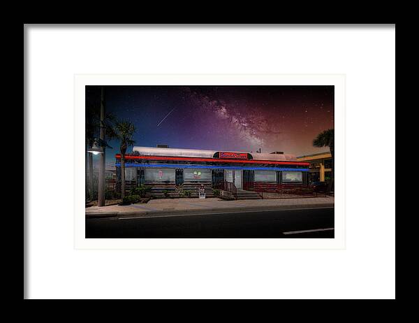 Starlite Diner Framed Print featuring the photograph Starlite Diner by ARTtography by David Bruce Kawchak