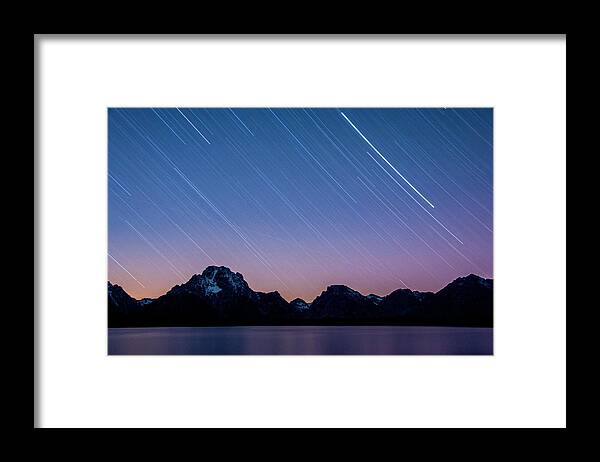 Grand Teton National Park Framed Print featuring the photograph Stars in the Tetons by Melissa Southern