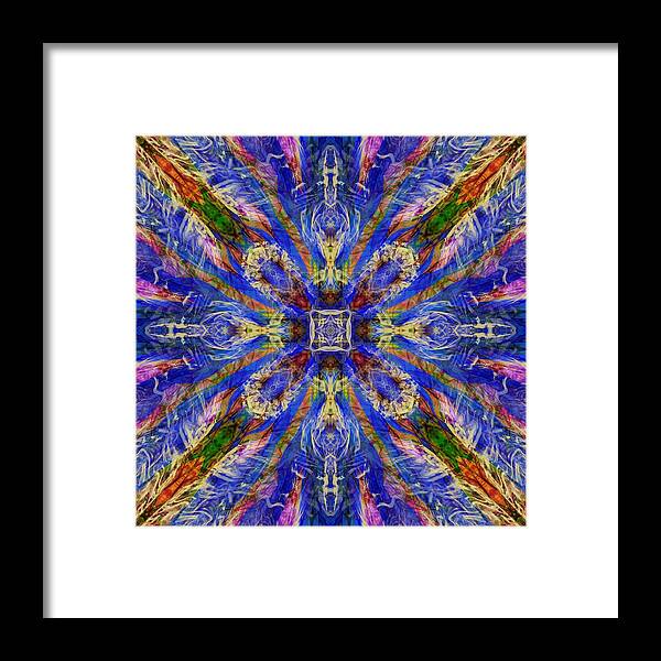 Lightcodes Mandala Starseeds Lightworkers Framed Print featuring the digital art Starseed mandala by Annette L Lemaire