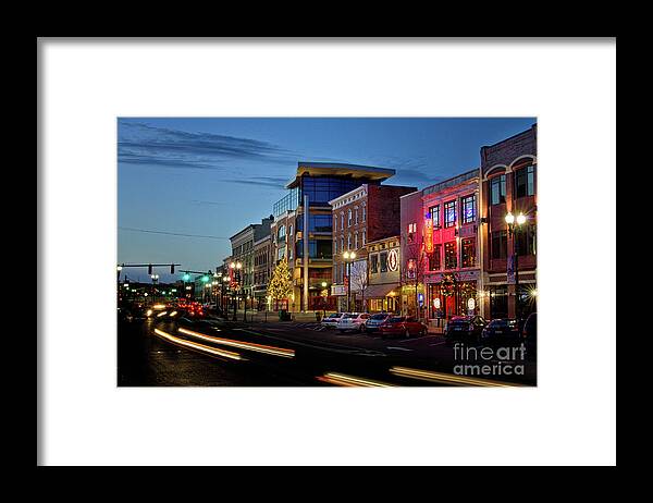 Christmas Framed Print featuring the photograph State Street Lights by Neil Shapiro