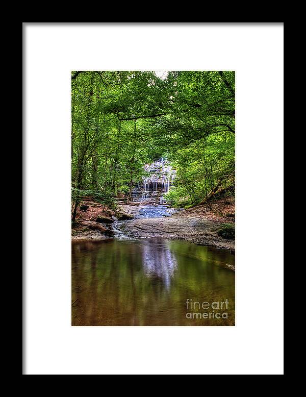 Waterfall Framed Print featuring the photograph Station Cove Waterfall by Amy Dundon