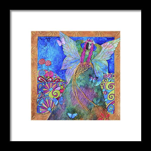 Faerie Framed Print featuring the painting Stay Trippy Little Hippie by Winona's Sunshyne