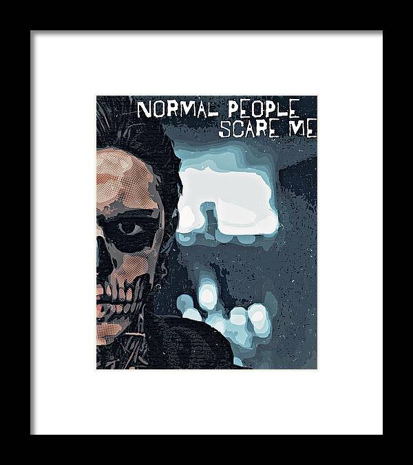 American Horror Story Framed Print featuring the digital art Stay Weird by Christina Rick