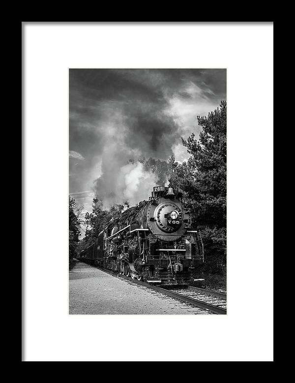 Train Framed Print featuring the photograph Steam On The Rails by Dale Kincaid