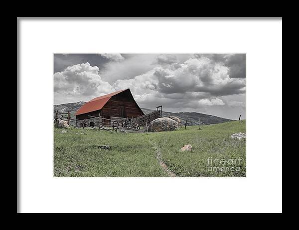 Steamboat Barn Framed Print featuring the photograph Steamboat Barn by Veronica Batterson