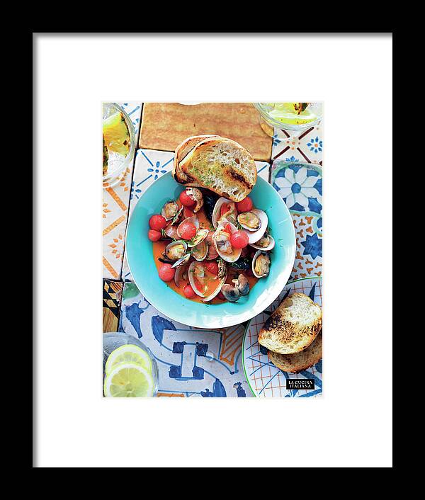 Cucina Framed Print featuring the photograph Steamed Clams and Mussels by Riccardo Lettieri