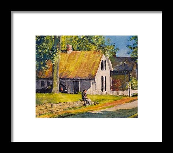 Waltmaes Framed Print featuring the painting Steel Roof by Walt Maes