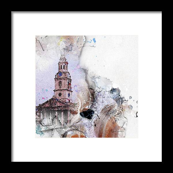 London Framed Print featuring the mixed media Steeple - St Martin's in the Field by Nicky Jameson