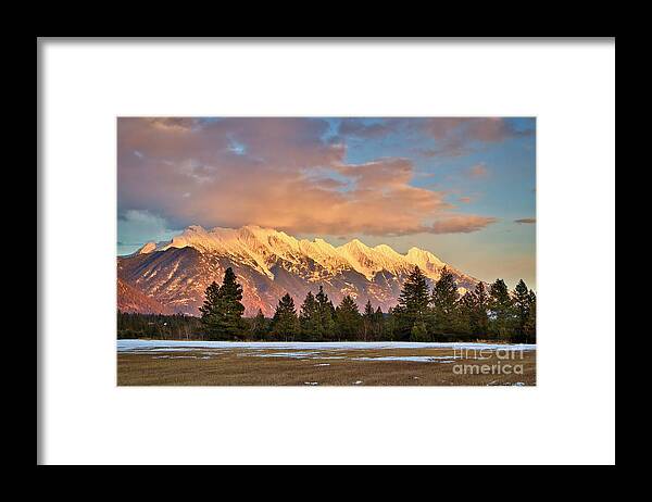 Steeples Framed Print featuring the photograph Steeples Evening Glow by Thomas Nay