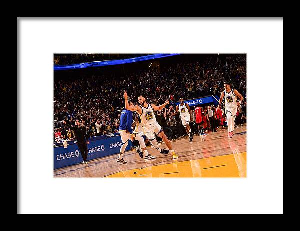 California Framed Print featuring the photograph Stephen Curry and Andrew Wiggins by Noah Graham