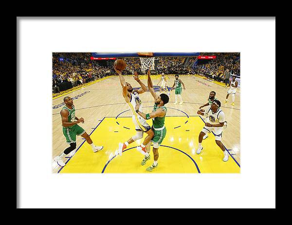 Playoffs Framed Print featuring the photograph Stephen Curry and Jayson Tatum by Pool