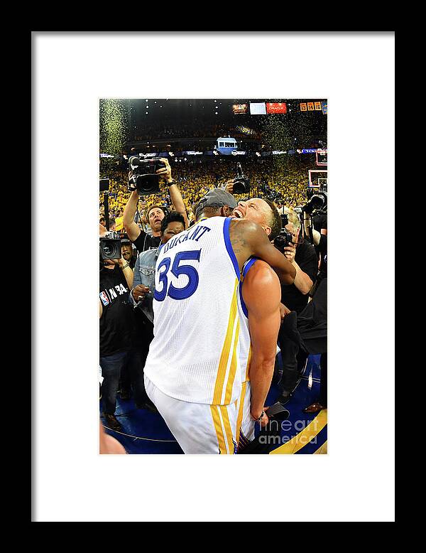 Playoffs Framed Print featuring the photograph Stephen Curry and Kevin Durant by Jesse D. Garrabrant