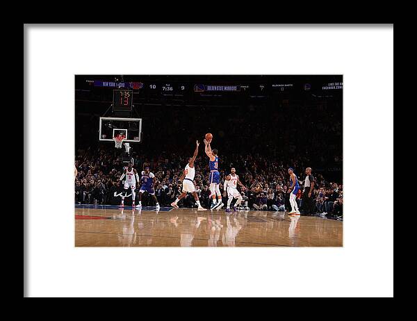 Stephen Curry Framed Print featuring the photograph Stephen Curry and Ray Allen by Nathaniel S. Butler