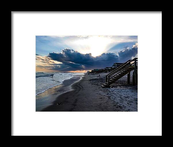 Atlantic Ocean Framed Print featuring the photograph Steps to the Sea by Shawn M Greener