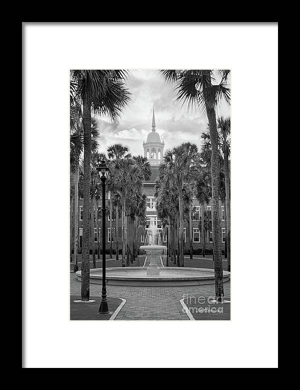 Stetson University Framed Print featuring the photograph Stetson University Palm Court Fountain by University Icons