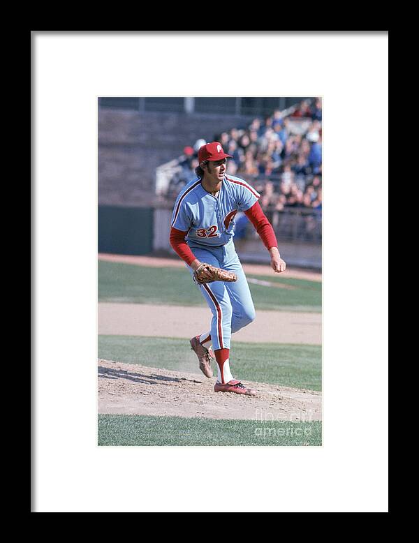 American League Baseball Framed Print featuring the photograph Steve Carlton by Louis Requena