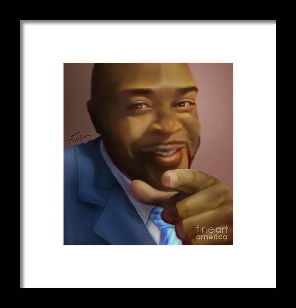 Commissioned Framed Print featuring the painting Steven 1 by Reggie Duffie
