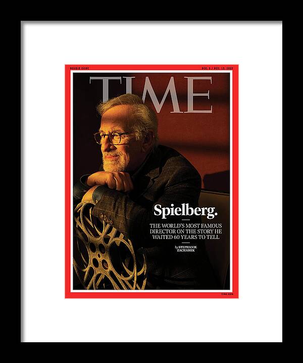 Steven Spielberg Framed Print featuring the photograph Steven Spielberg by Photograph by Tania Franco Klein for TIME
