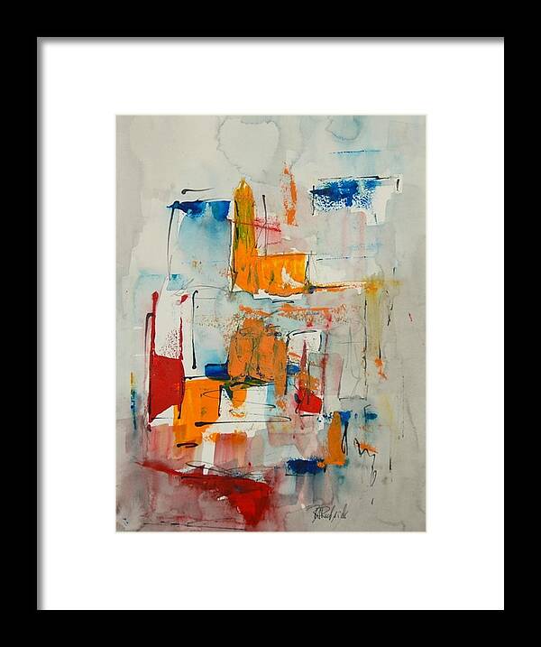  Framed Print featuring the painting Stillness and Motion #1 by Dick Richards